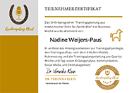Teilnehmerzertifikat Trainingsplanung Teilnehmerzertifikat Trainingsplanung